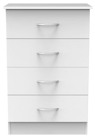 Avon Chest - 4 Drawer - Midi - White