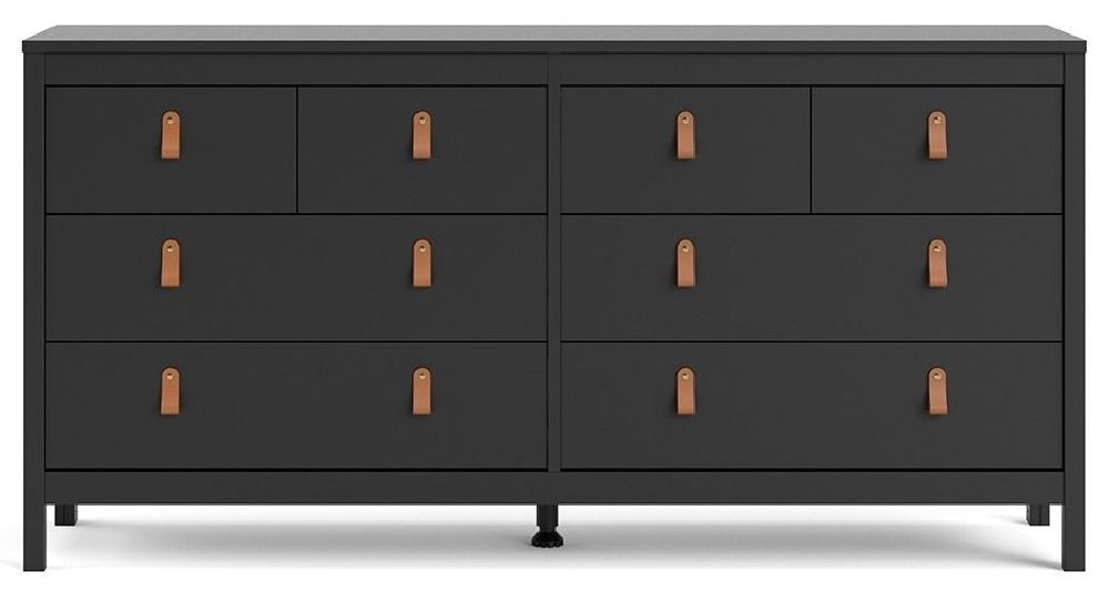 Barcelona Dresser - 8 Drawer - Wide - Black
