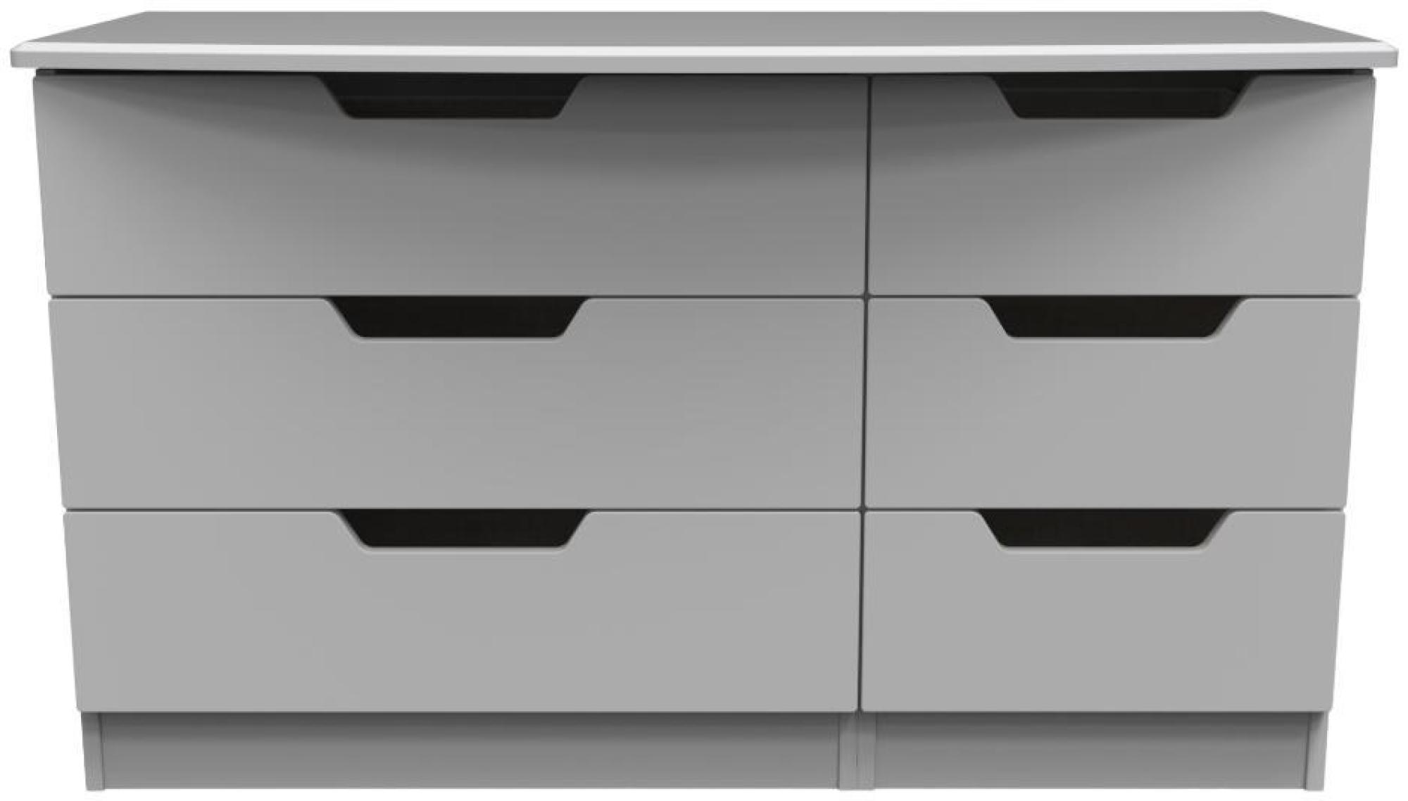 Bella Dresser - 6 Drawer - Midi - Grey