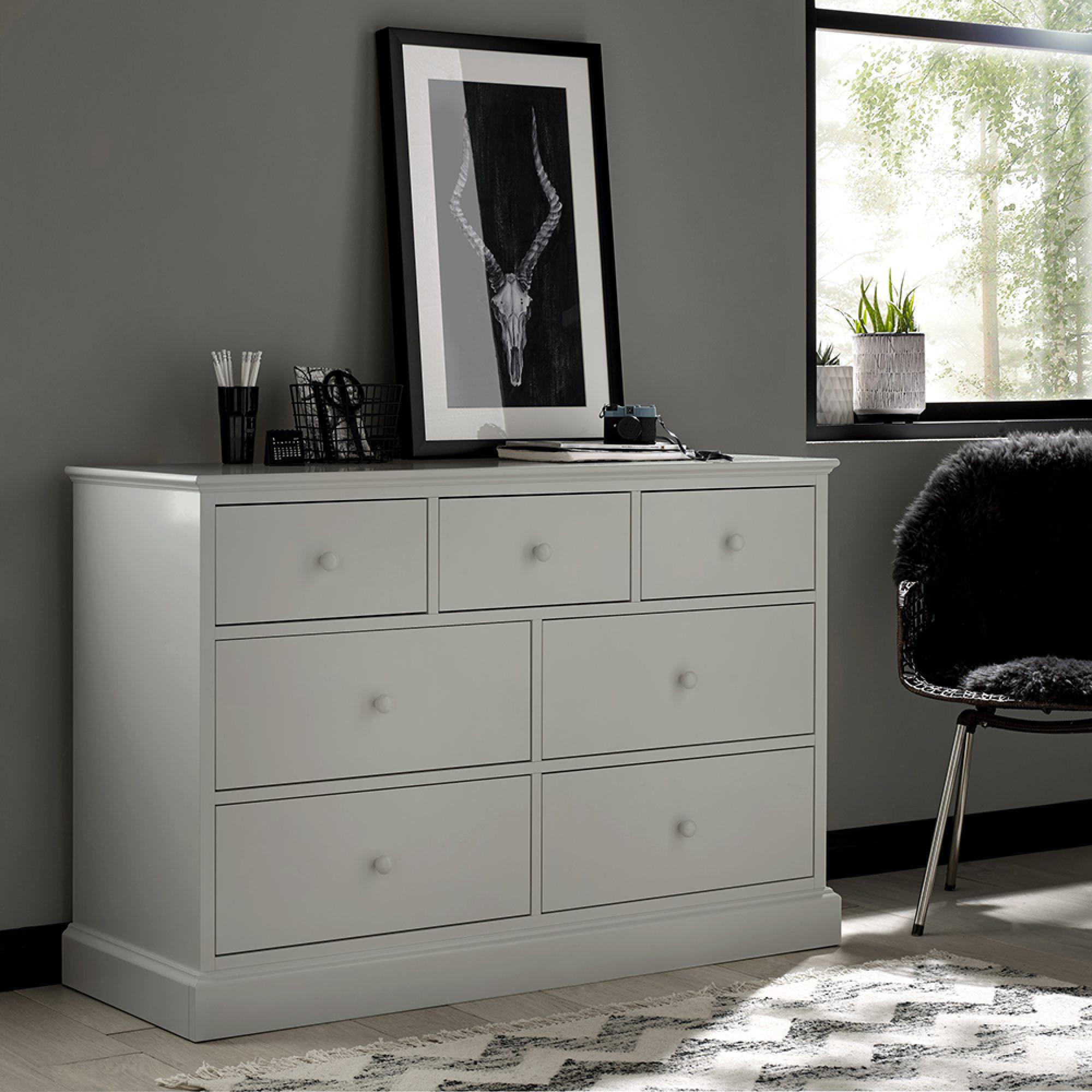 Ashby Soft Grey Chest - 3+4 Drawer