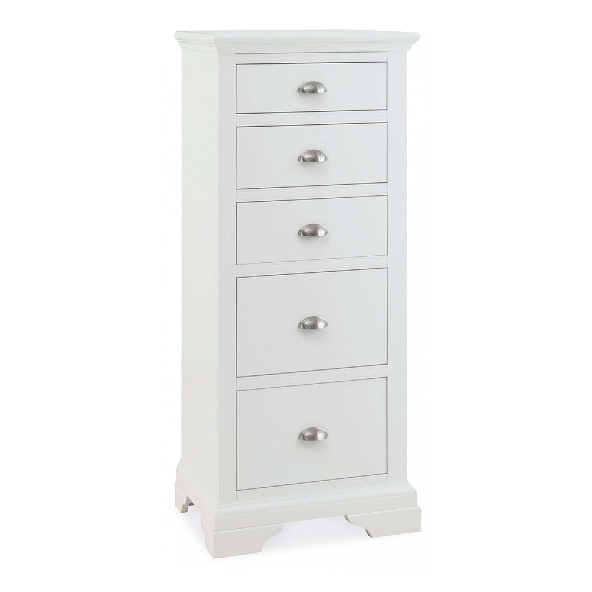Hampstead White Tall Chest - 5 Drawer