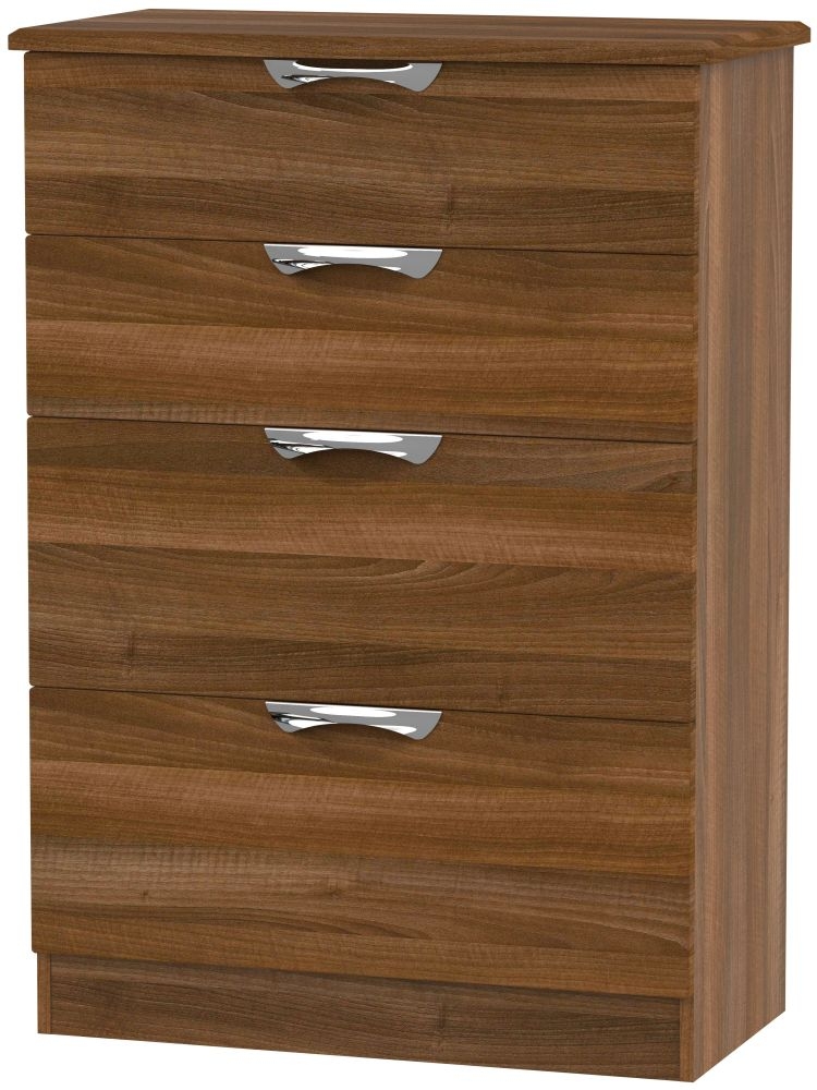 Camden Deep Chest - 4 Drawer - Walnut