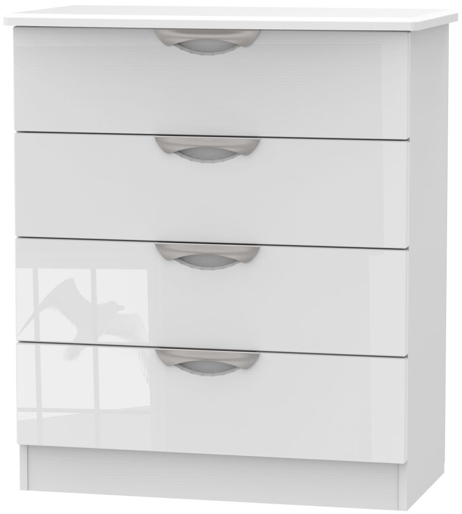 Camden Chest - 4 Drawer - White Gloss