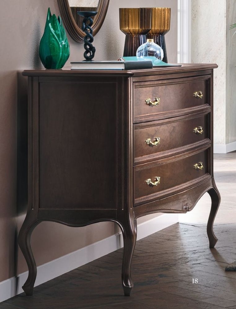 Verdi Chest - 3 Drawer - Walnut - French Style