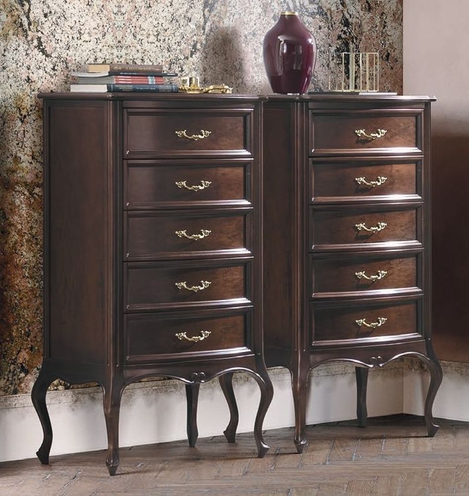Verdi Chest - 5 Drawer - Midi - Walnut - French Style