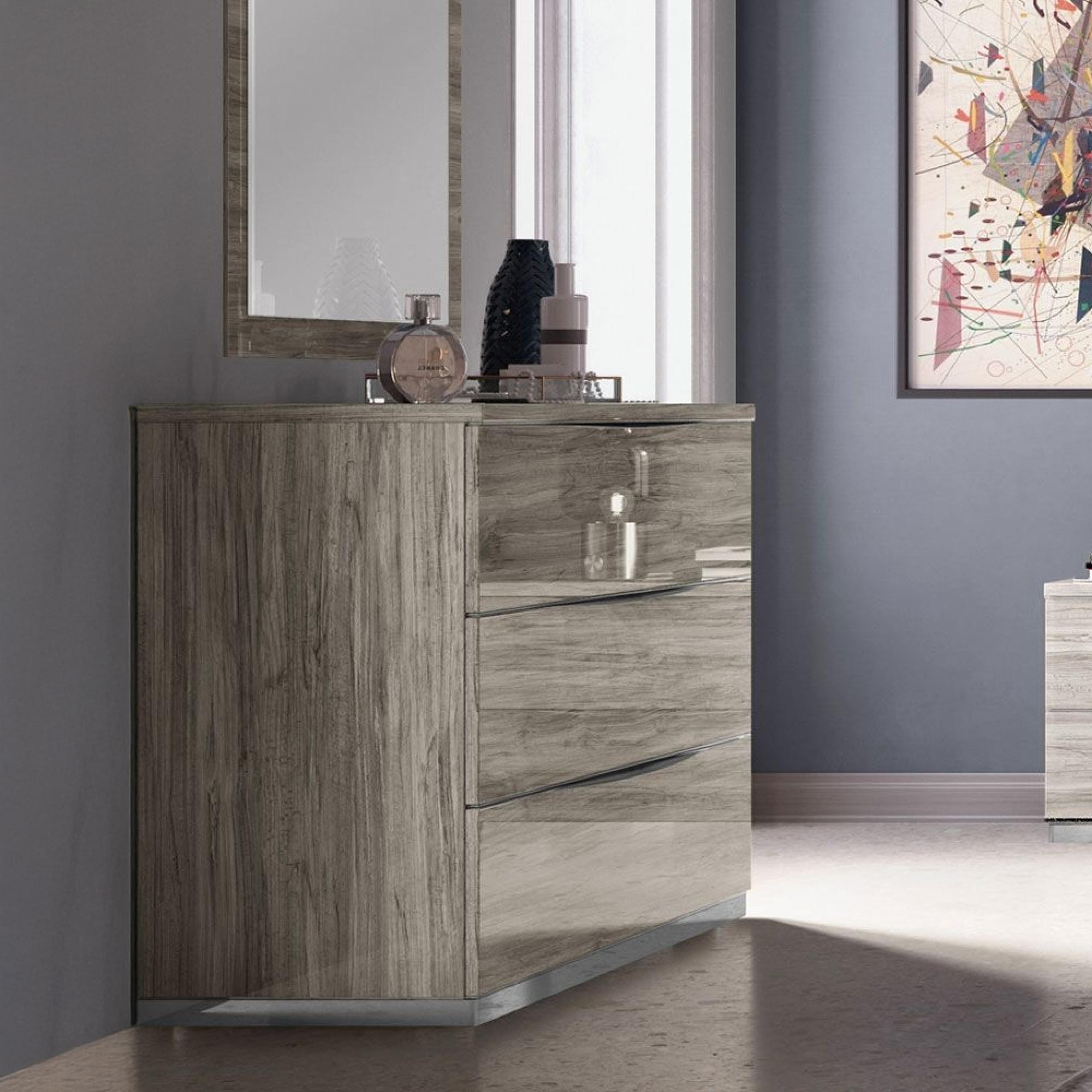 Clearance - Laura Chest - 3 Drawer - Grey - Oak Grain Effect - FSS17419