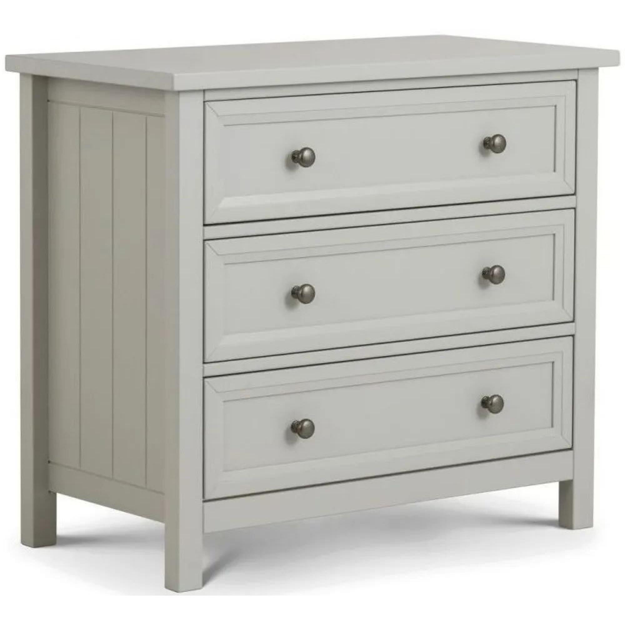 Clearance - Maine Chest of Drawers - 3 Drawer - Small - Grey - A332