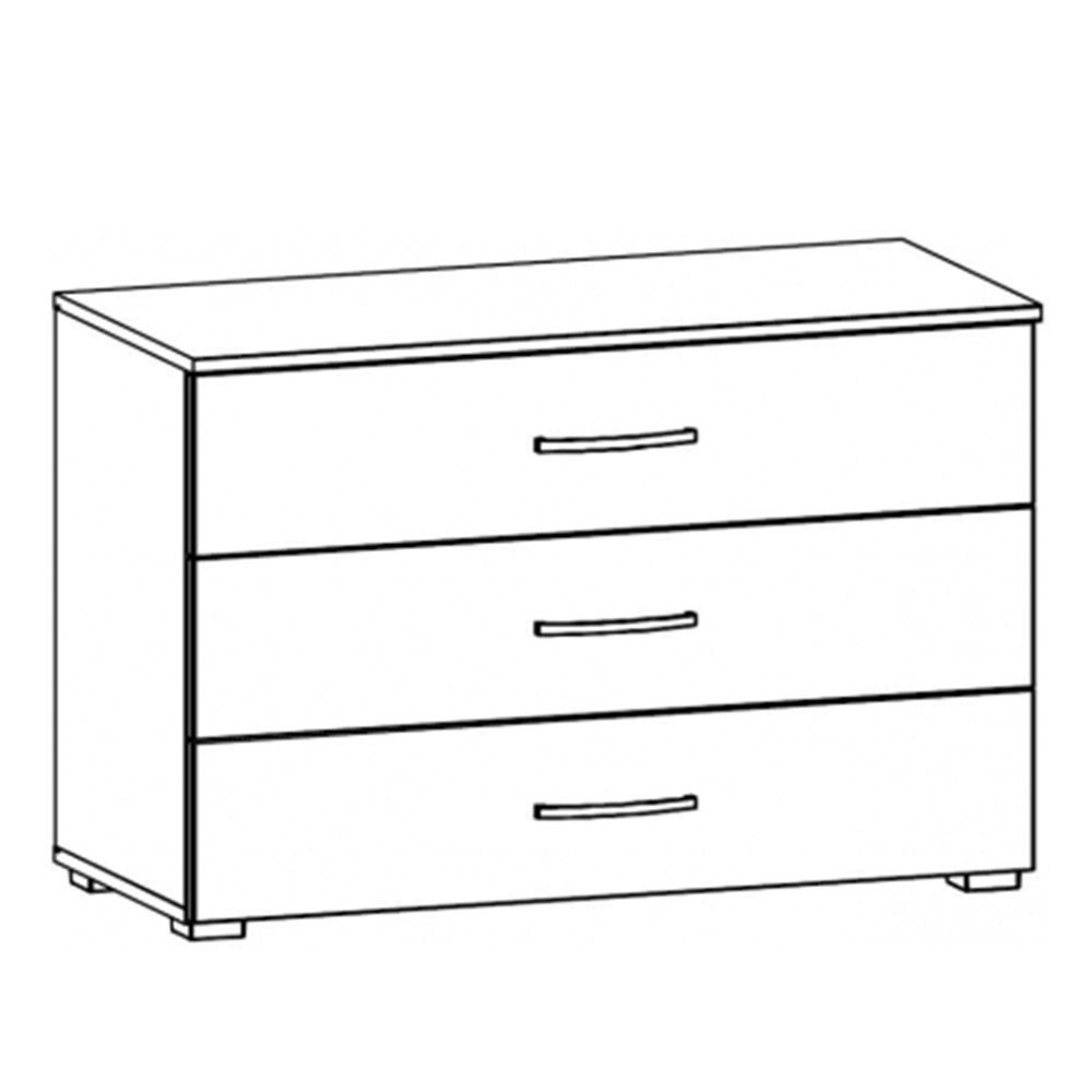 Clearance - Aditio Chest - 3 Drawer - White - FSS16419