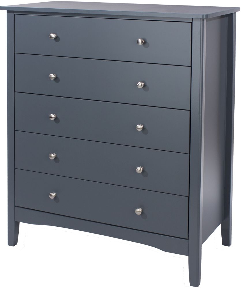 Como Chest - 5 Drawer - Blue Painted