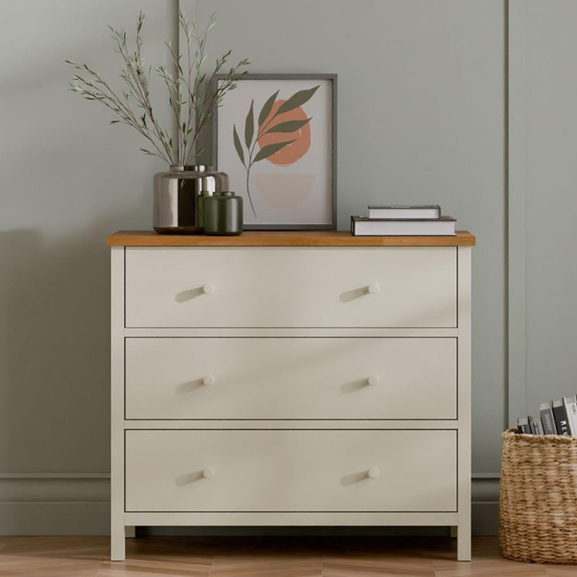 Coxmoor Chest of Drawers - 3 Drawer - Ivory
