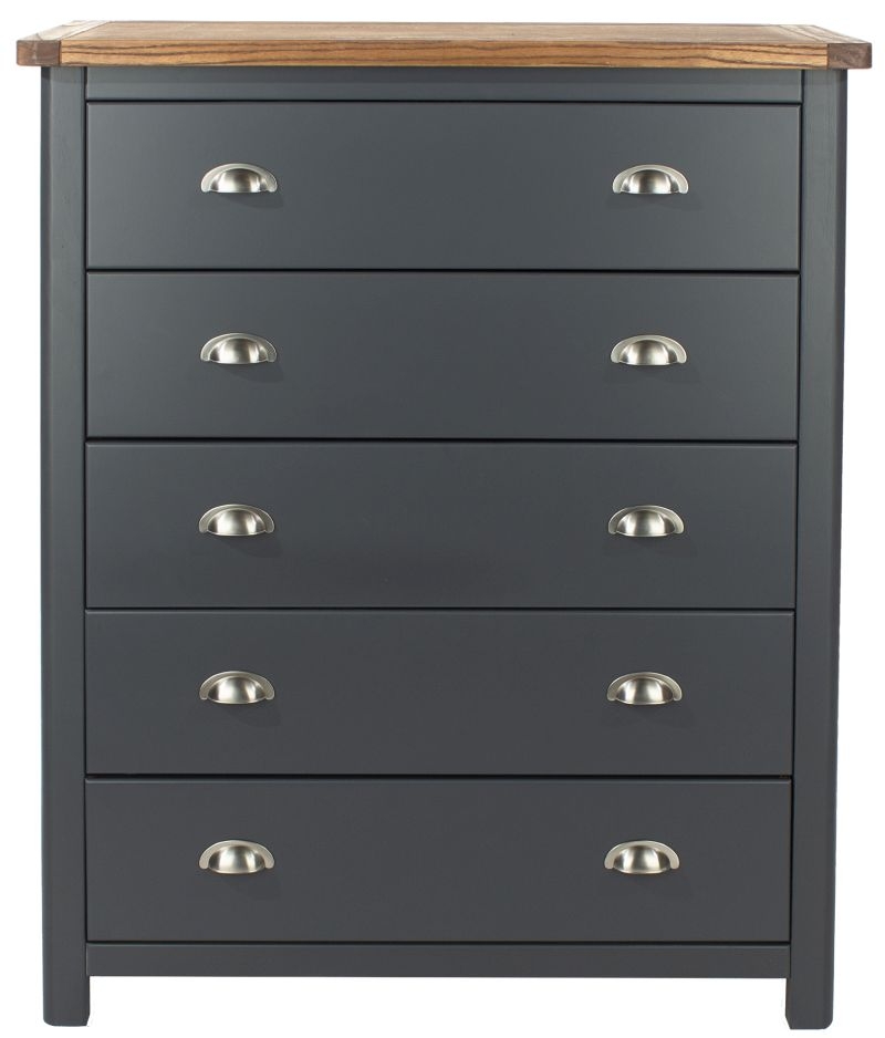 Dunkeld Chest - 5 Drawer - Blue