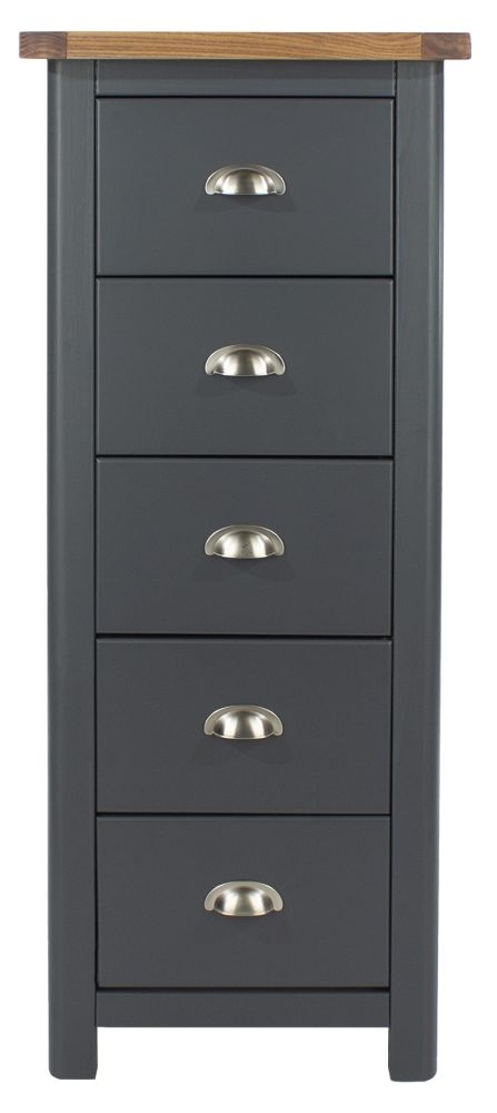 Dunkeld Tall Chest - 5 Drawer - Blue
