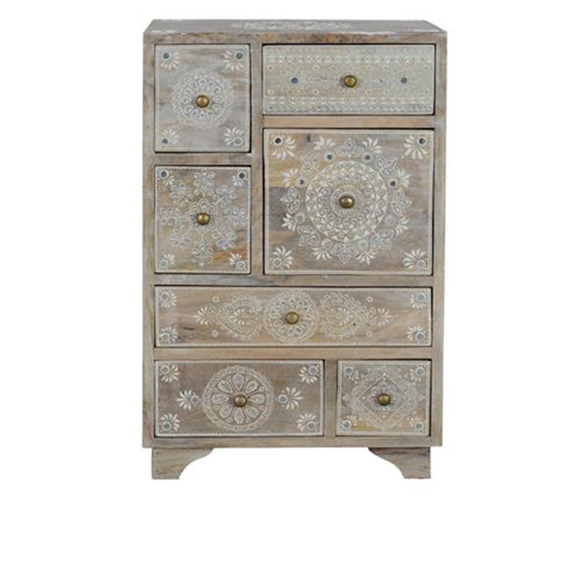 Dolap Chest - Mango Wood - Painted - Multi Drawer
