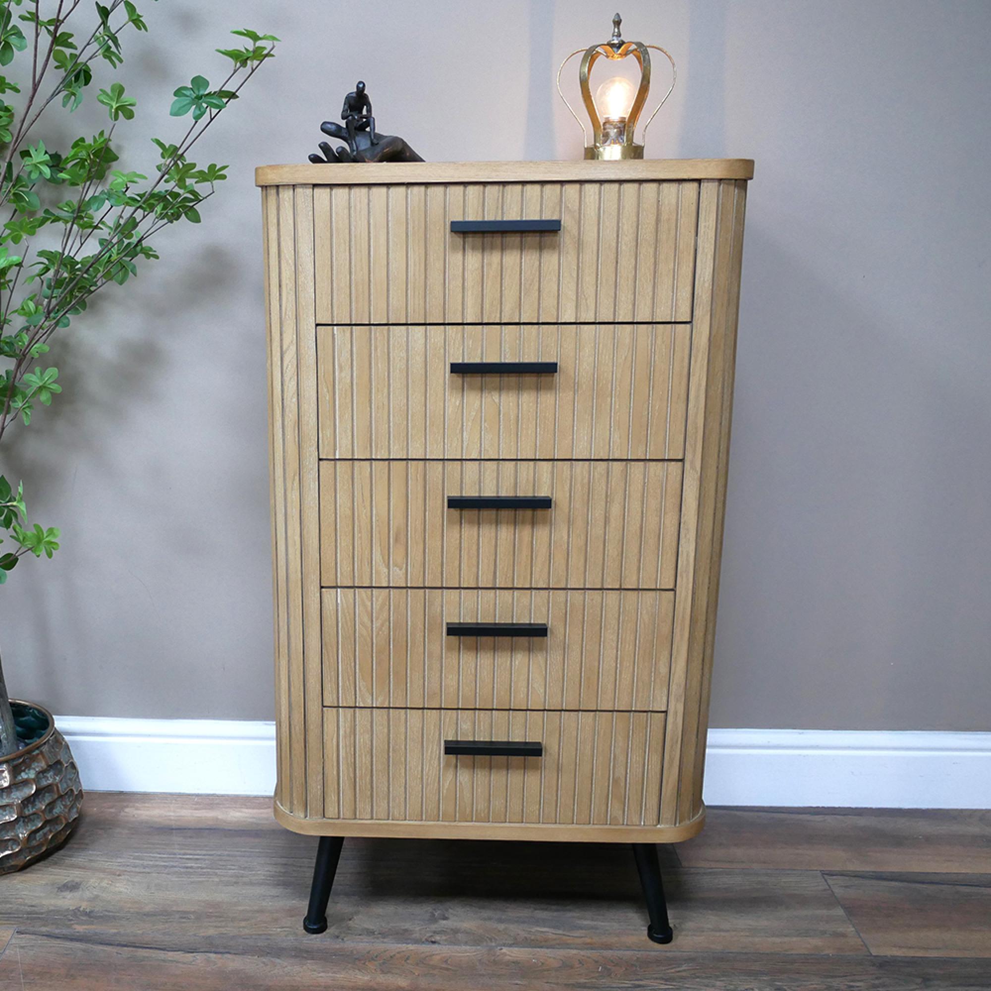 Tallboy Chest - Wooden - 5 Drawer