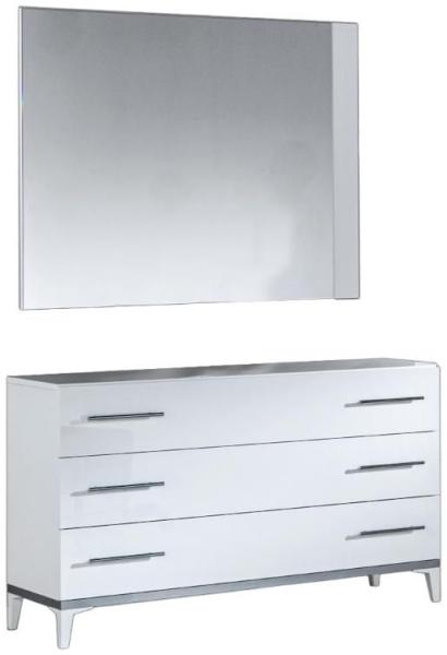 Elegance Dresser - 3 Drawer - with Mirror - White Italian