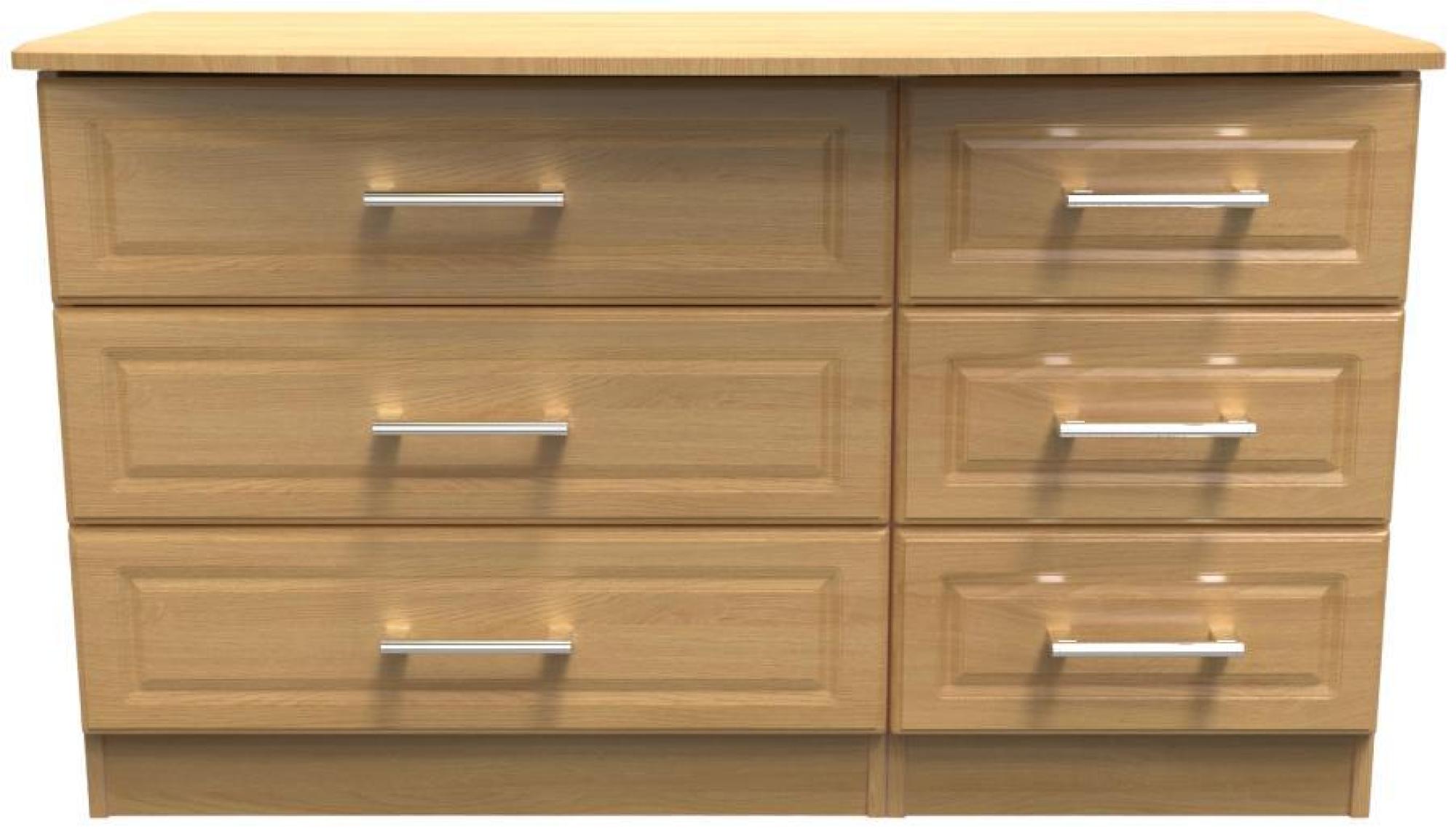 Gina Chest - 6 Drawer - Midi - Oak