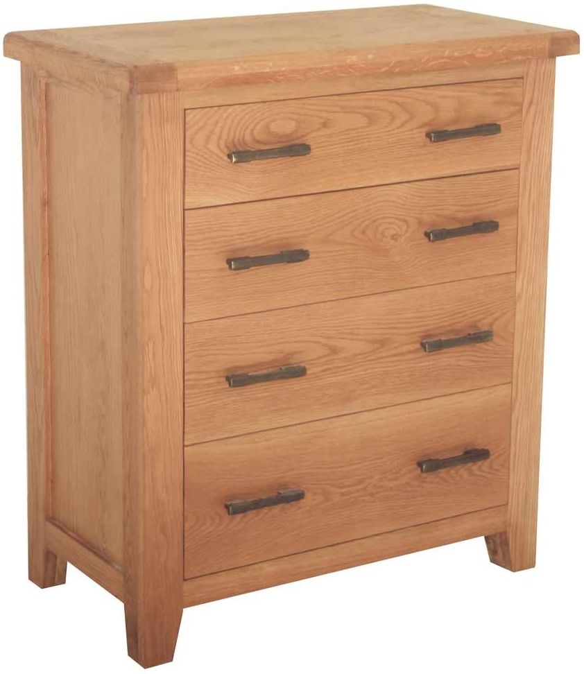 Hampshire Oak Chest - 4 Drawer