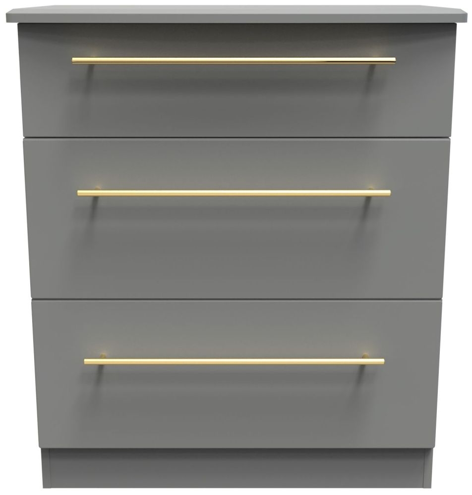 Haworth Chest - 3 Drawer - Small - Grey