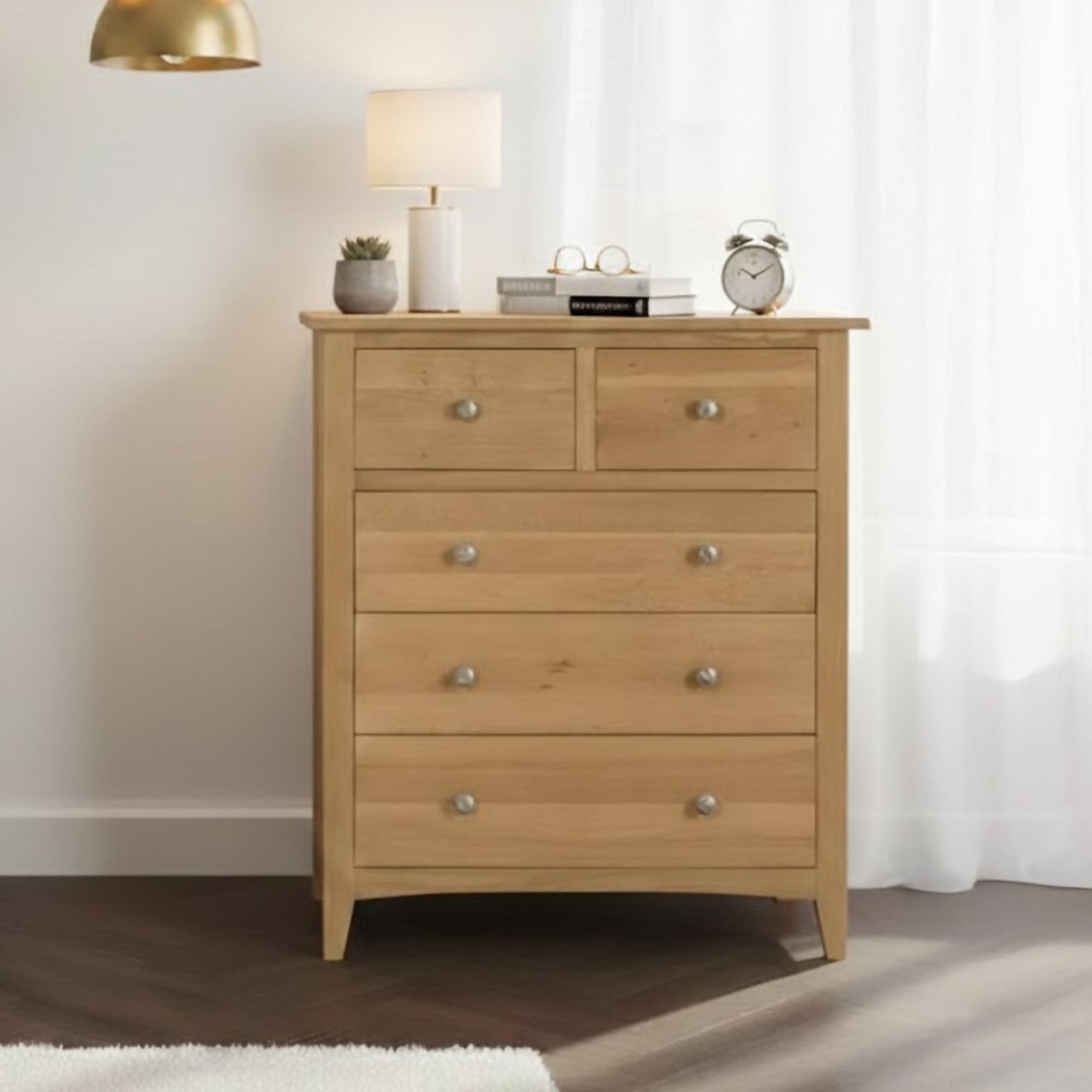 Kilkenny Chest - 2+3 Drawer - Oak