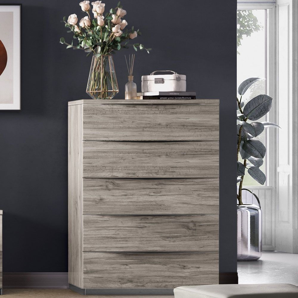 Laura Chest of Drawers - 5 Drawer - Oak Grain Effect
