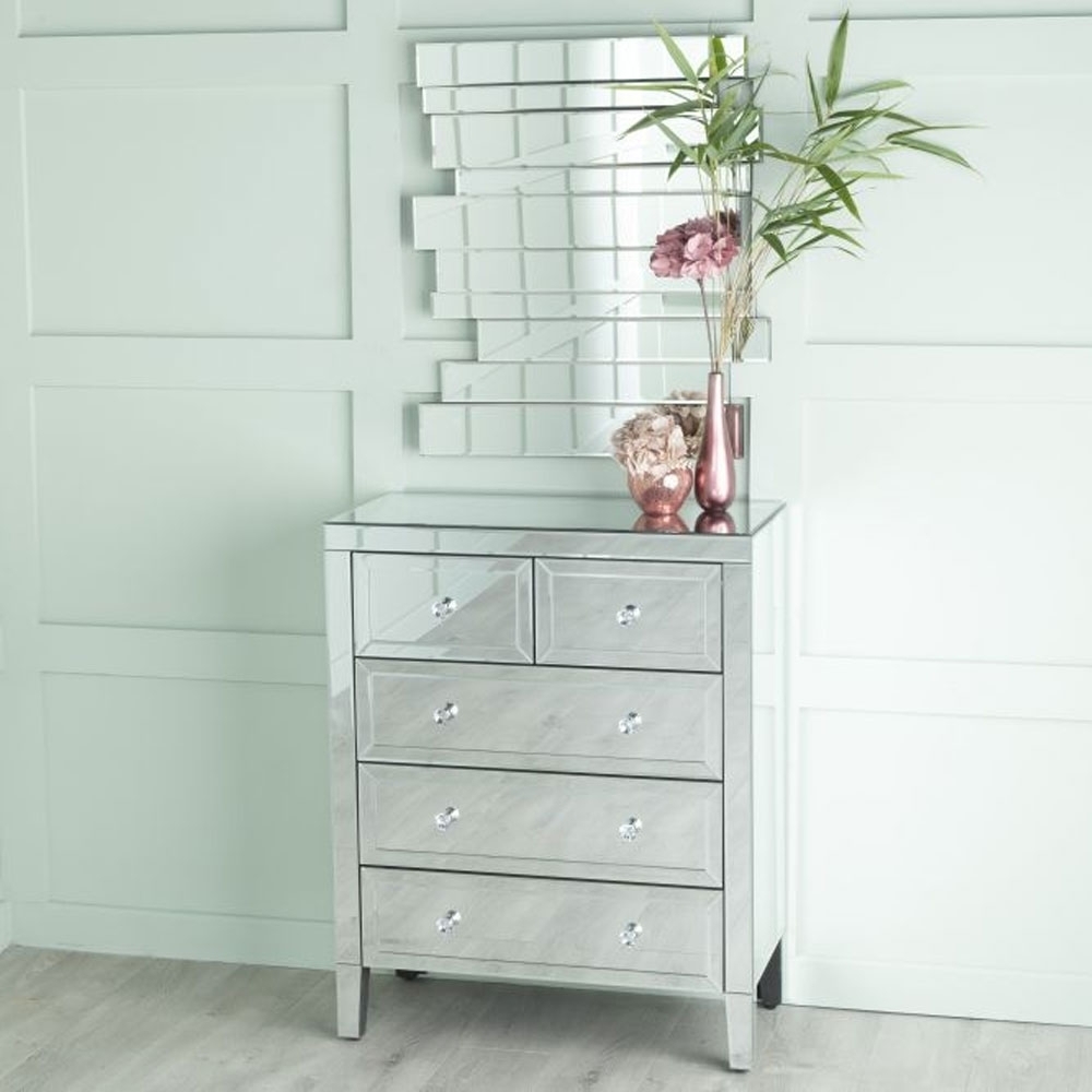 Lucia Chest - 3+2 Drawer - Mirrored