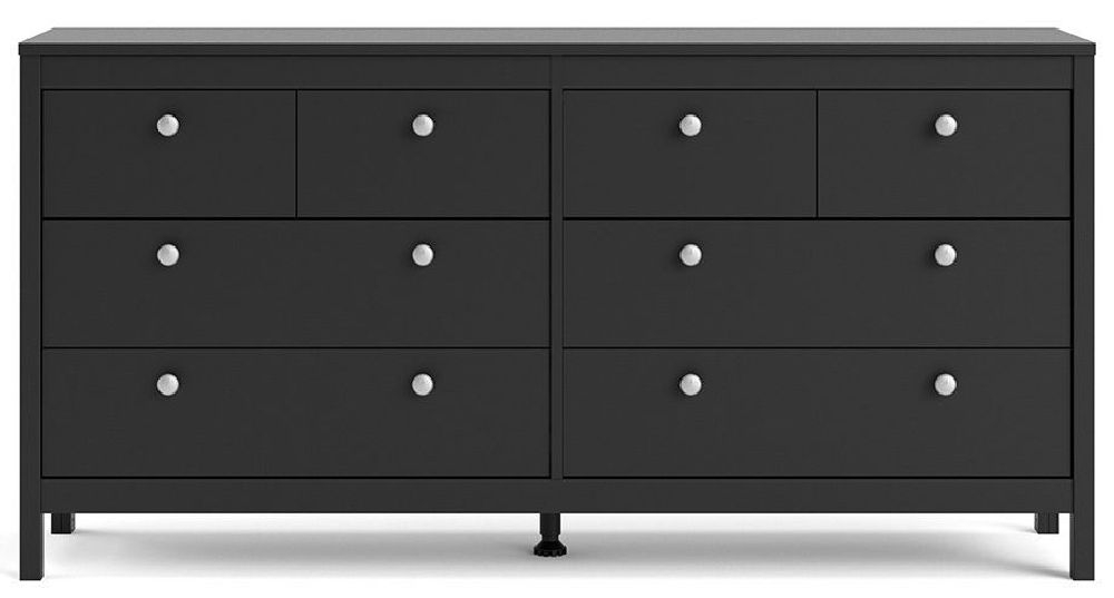 Madrid Dresser - 8 Drawer - Black