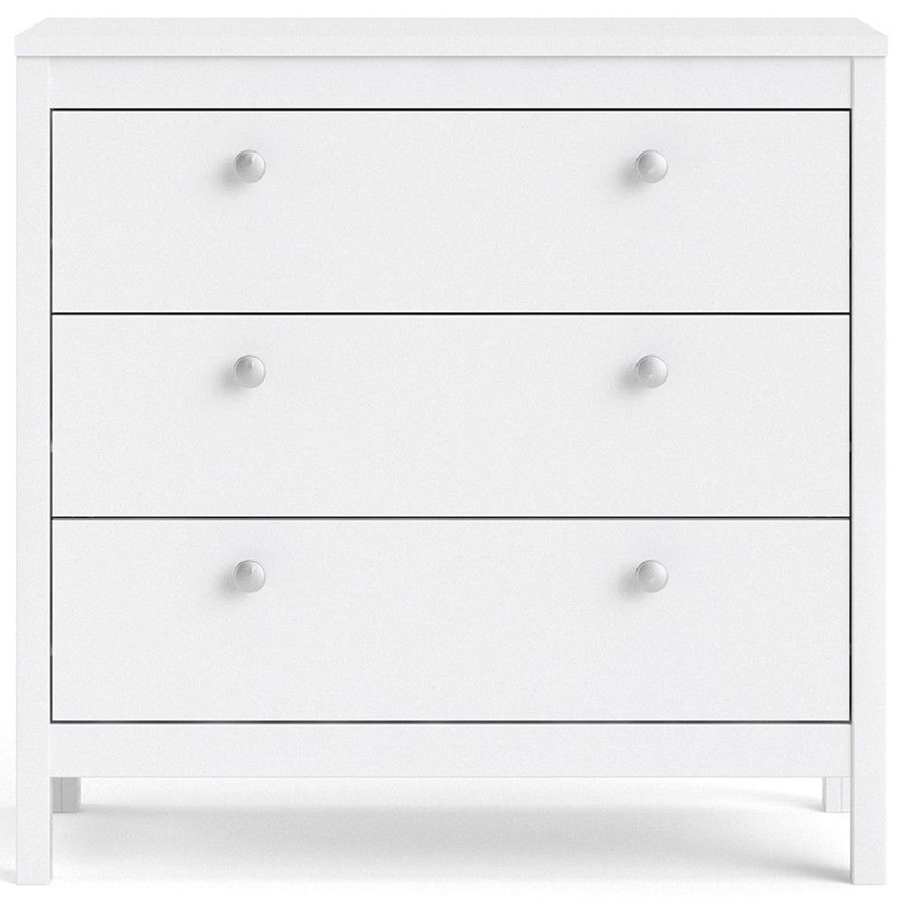 Madrid Chest - 3 Drawer - Small - White