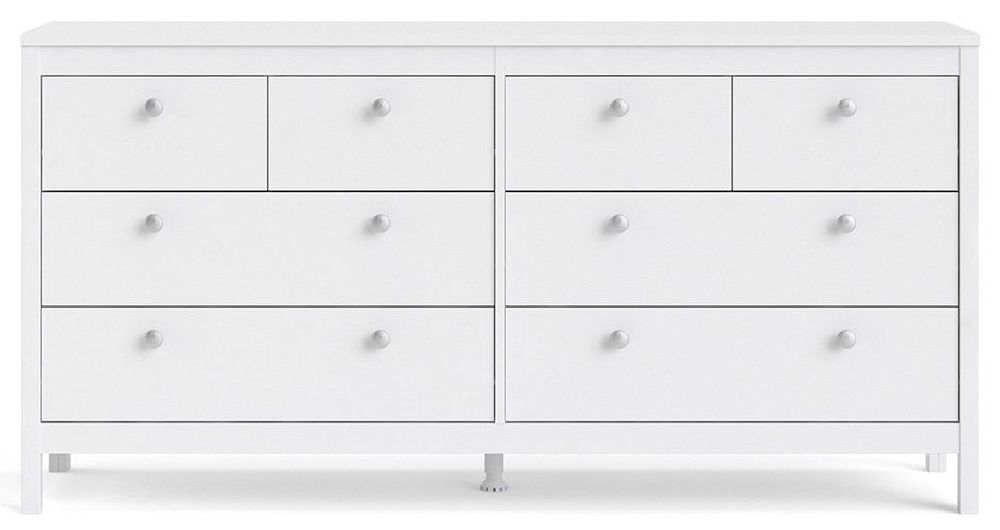 Madrid Dresser - 8 Drawer - Wide - White