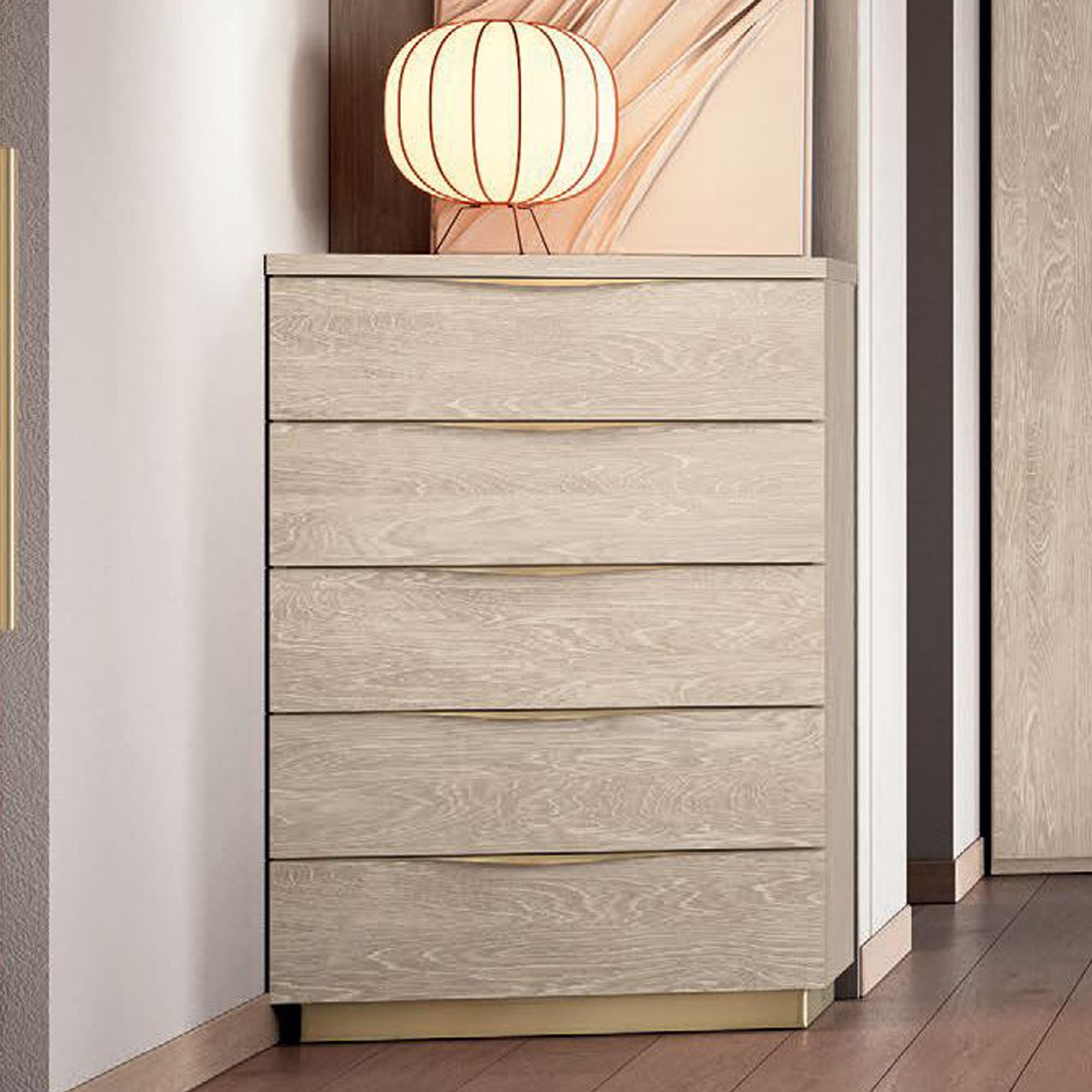 Denali Midi Chest - 5 Drawer - Sand Birch