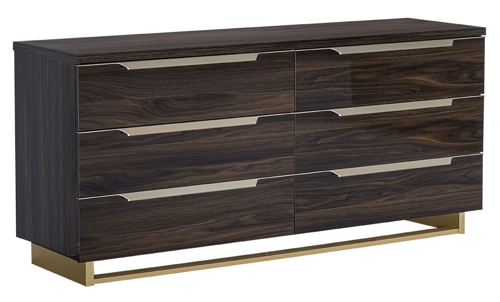 Smart Chest - 6 Drawer - Wide - Walnut