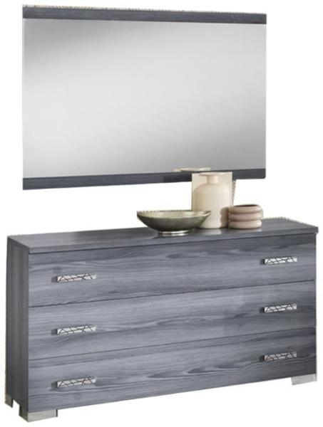 Nicole Dresser - 3 Drawer - with Mirror - Grey Italian
