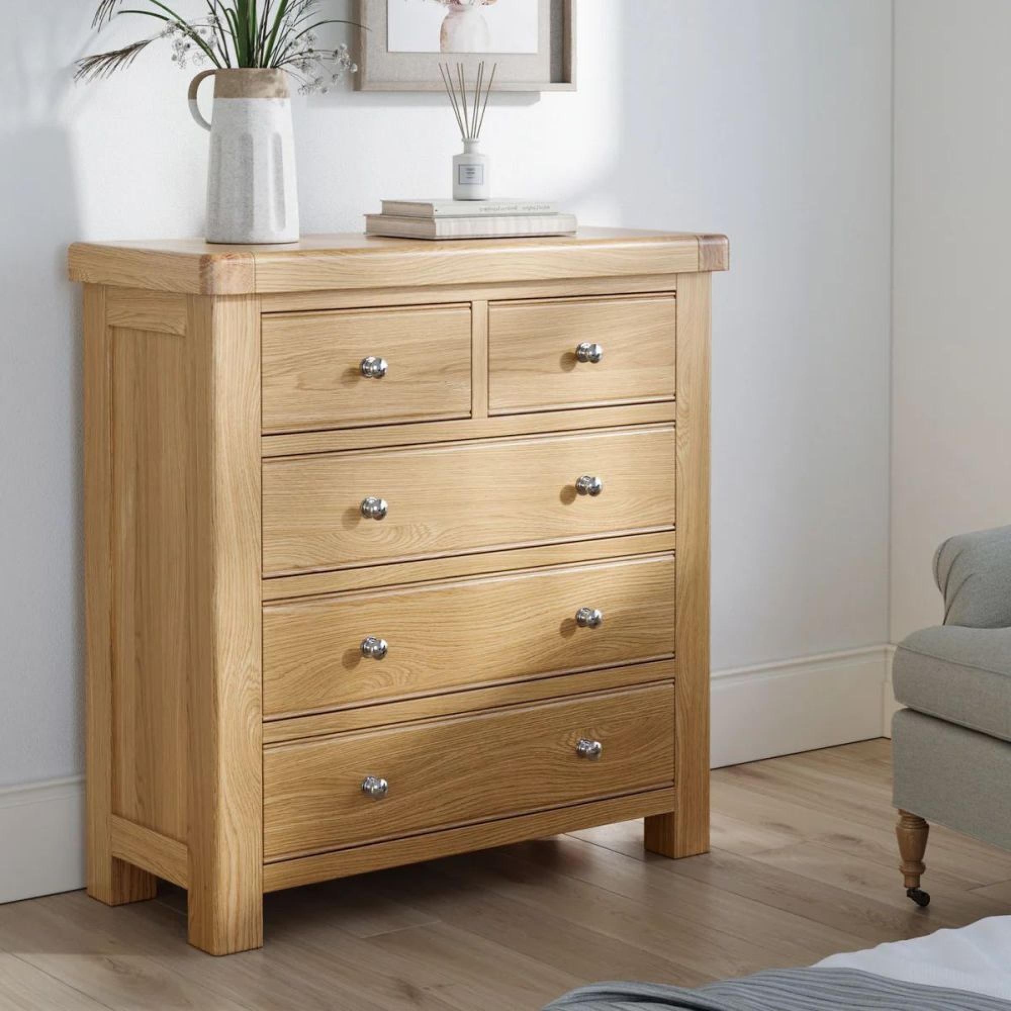 Normandy Chest - 2+3 Drawer - Oak