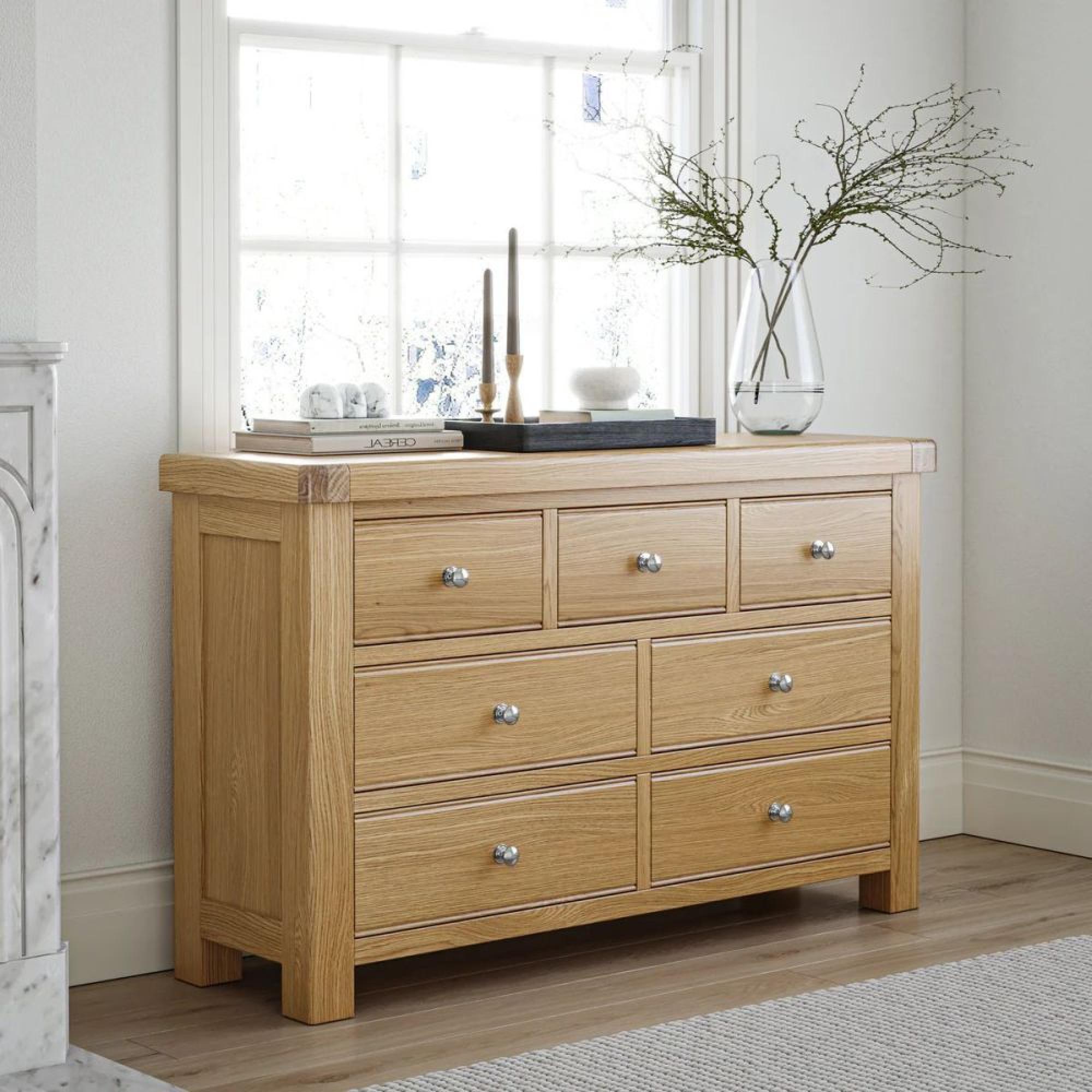 Normandy Chest - 3+4 Drawer Wide - Oak