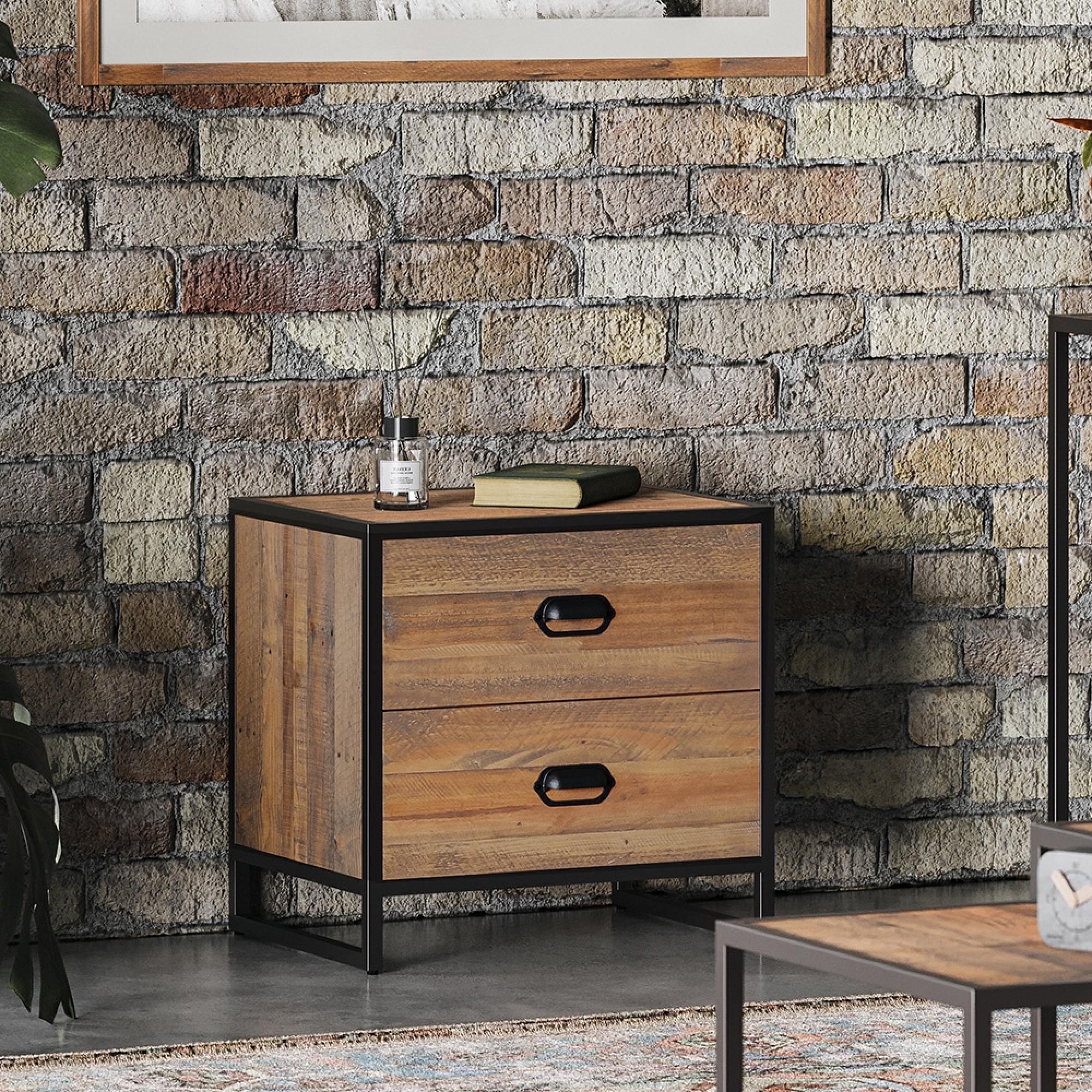 Ooki Modular Reclaimed Wood Low Chest - 2 Drawer