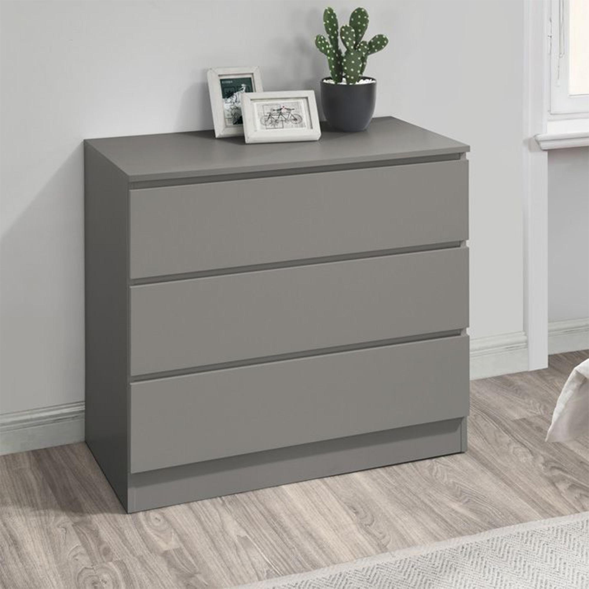 Oslo Small Chest - 3 Drawer - Grey