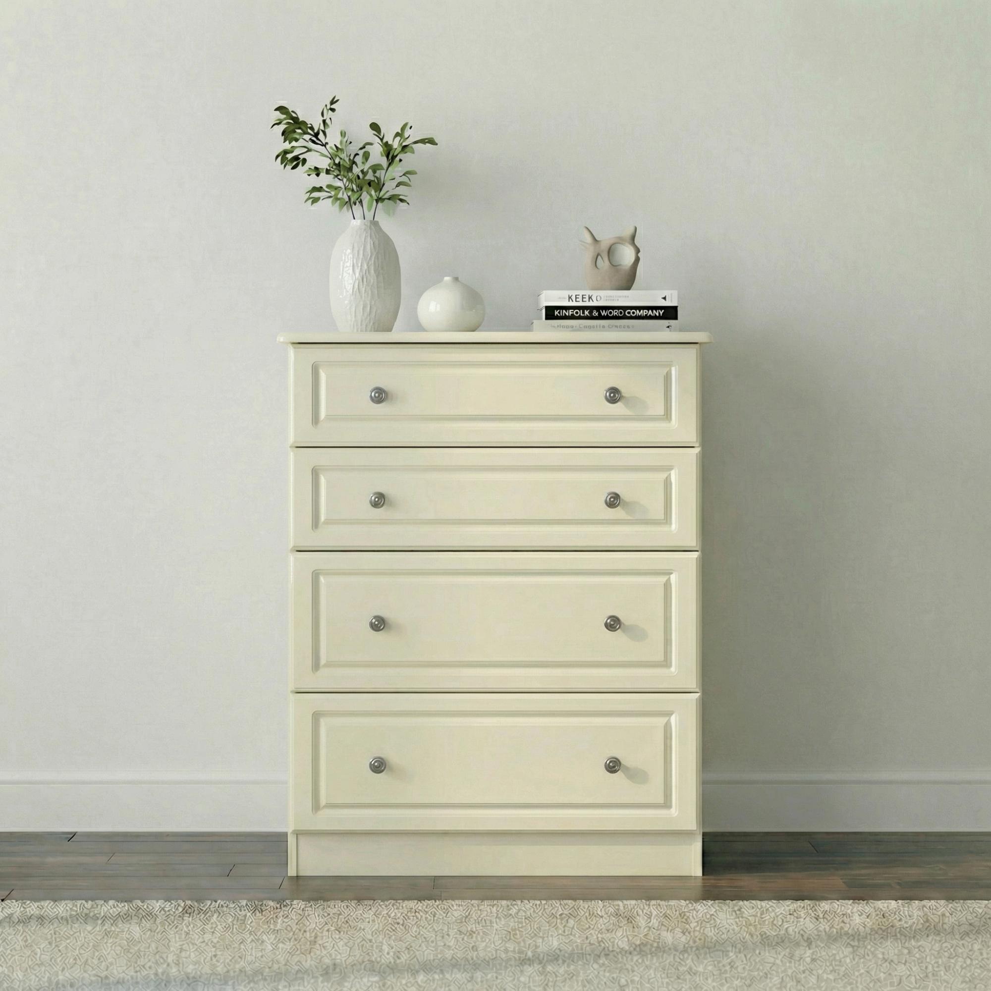 Pembroke Chest - Deep - 4 Drawer - Cream