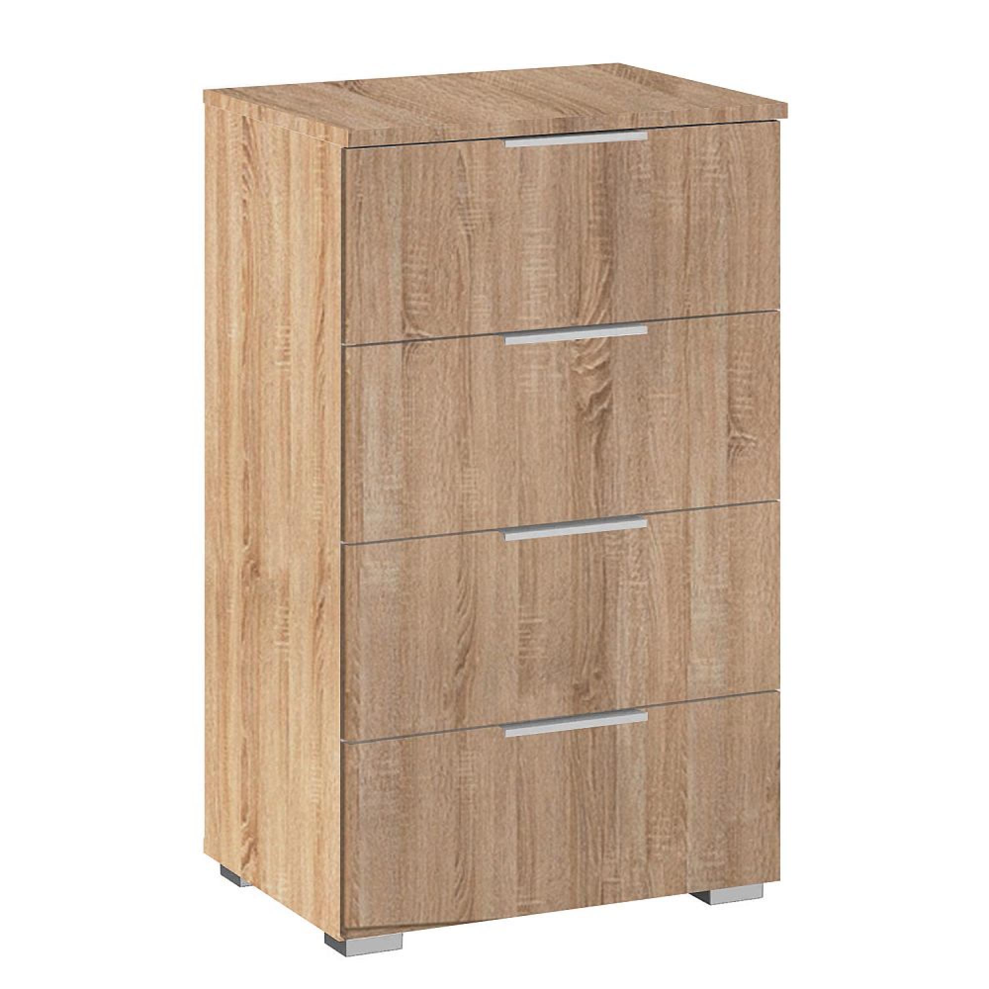 Alabama Narrow Chest - 4 Drawer - Sonoma Oak