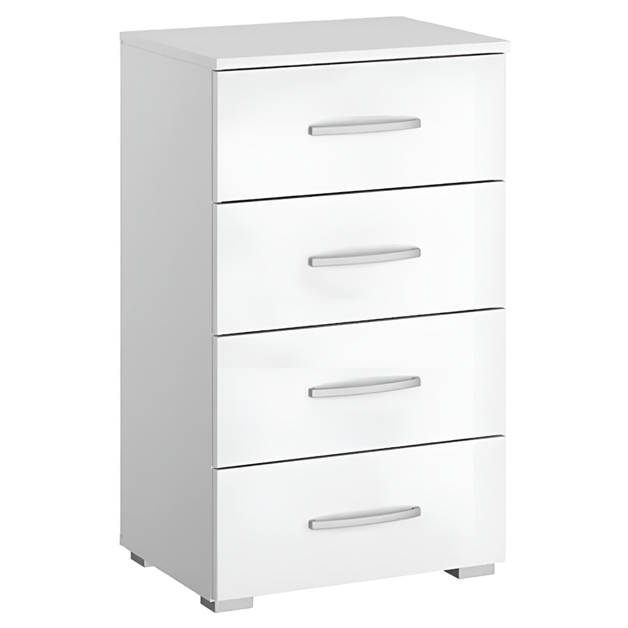 Alegro Narrow Chest - Alpine White - 4 Drawer