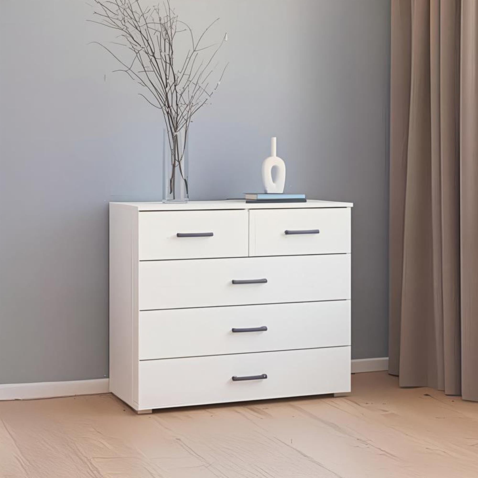 Corvo Chest - 3+2 Drawer - Alpine White