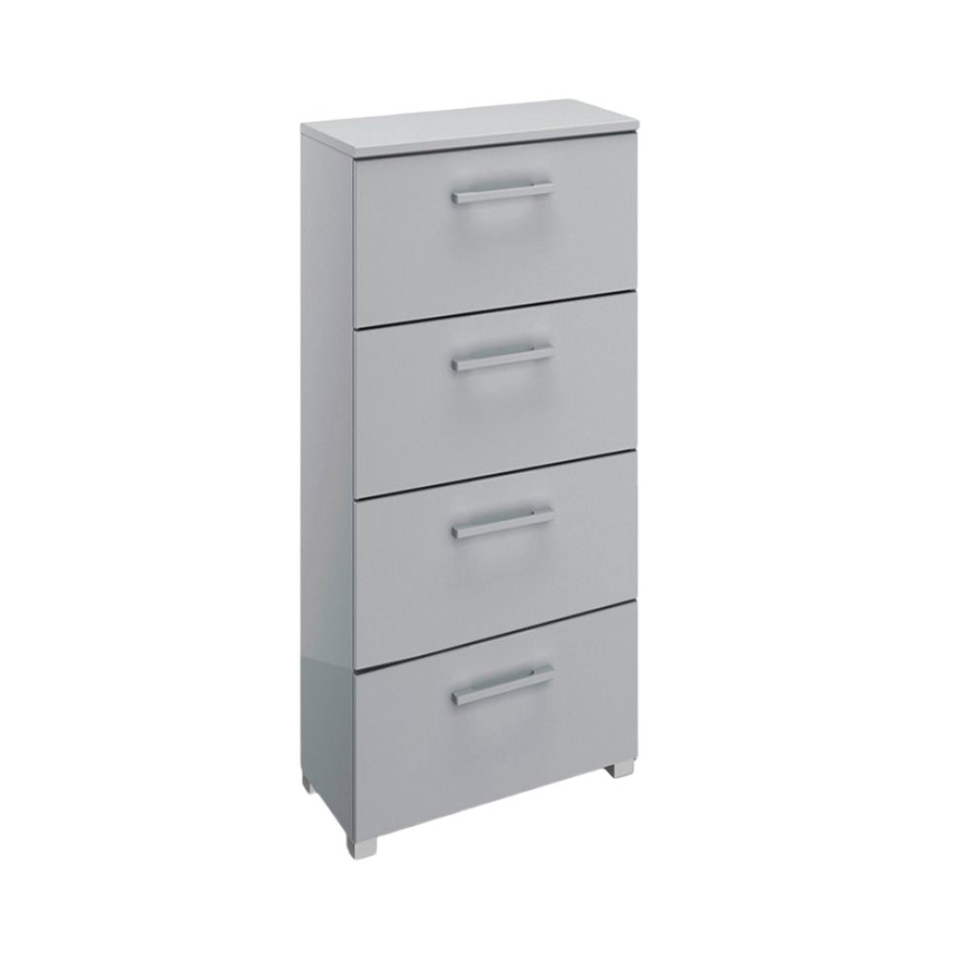 Skat Pure Chest - 4 Drawer - Narrow - Silk Grey