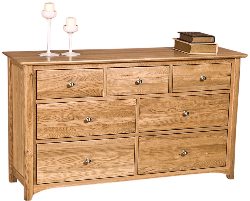 Shaker Chest - 3+4 Drawer - Wide - Oak