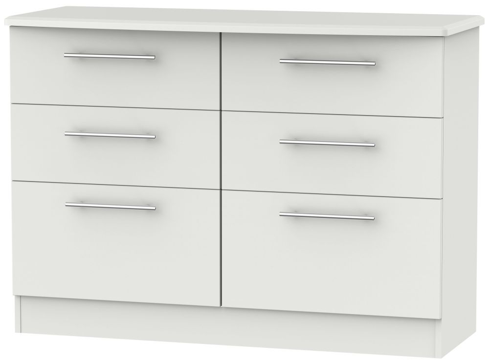 Sherwood Midi Chest - 6 Drawer - Grey