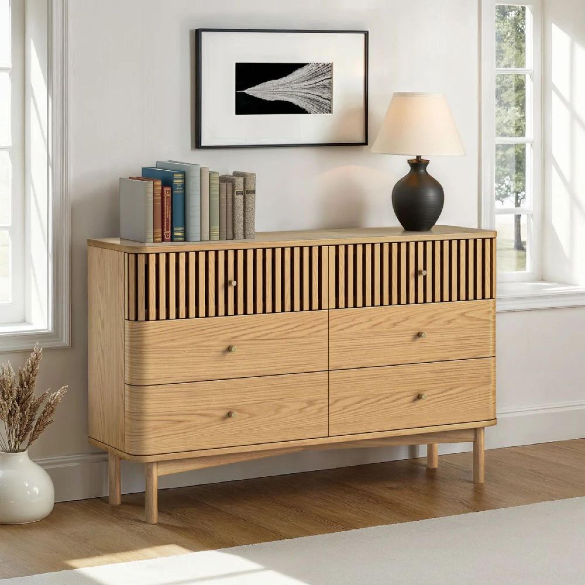 Soho Chest - 6 Drawer - Slatted - Oak
