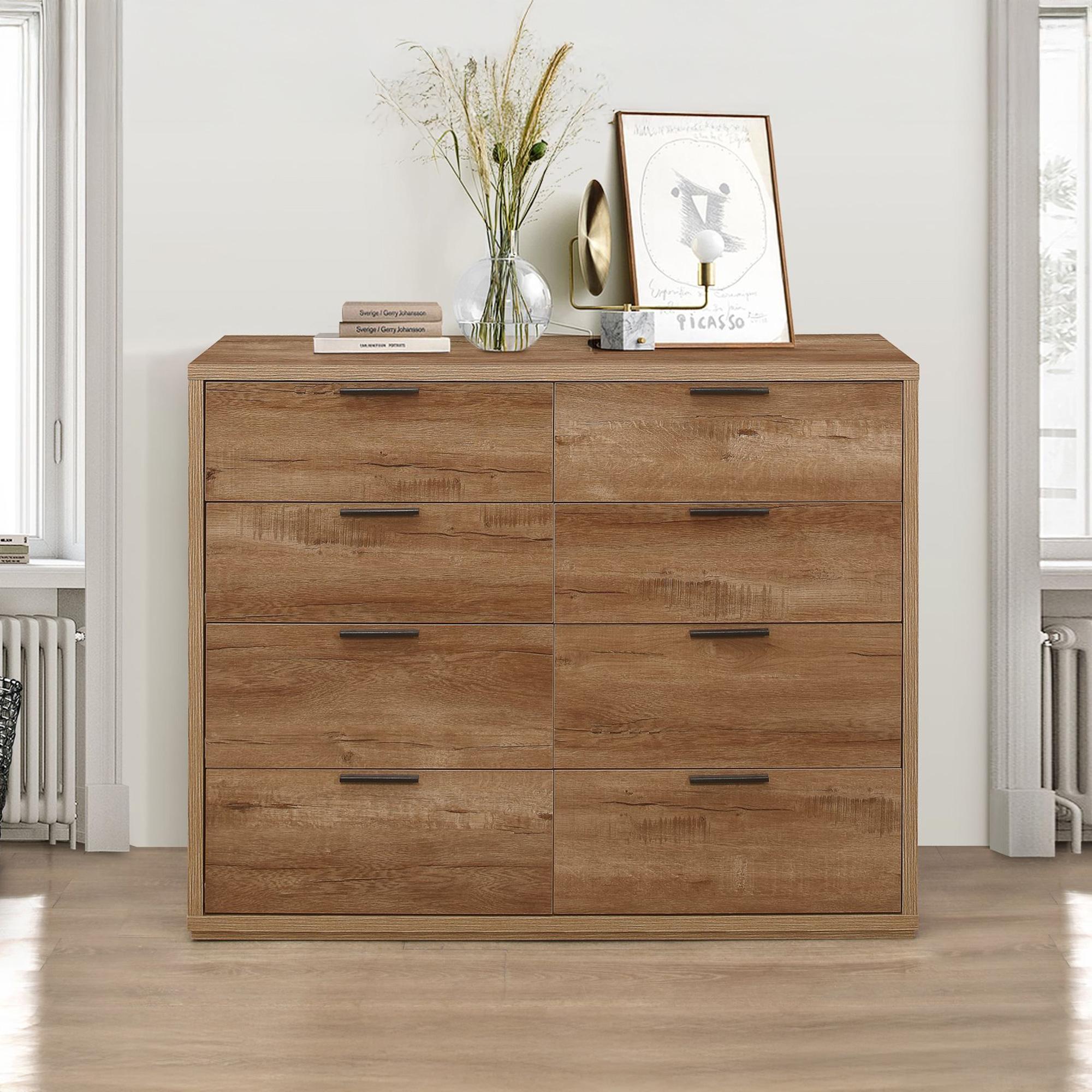 Stockwell Chest - 8 Drawer - Rustic Oak