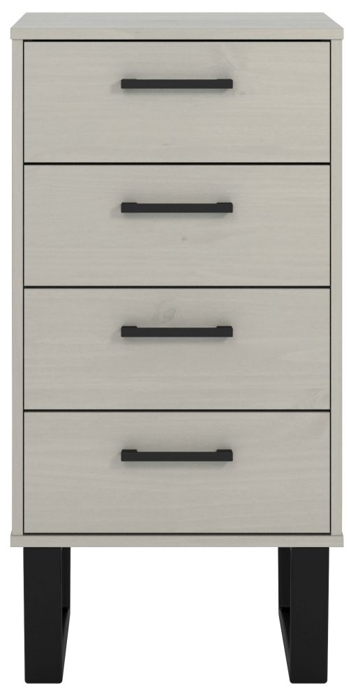 Texas Narrow Chest - 4 Drawer - Grey
