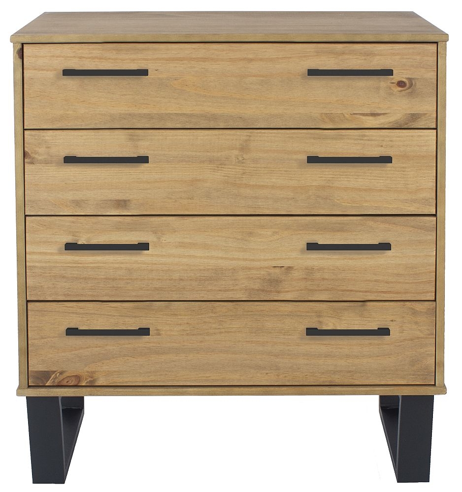 Texas Chest - 4 Drawer - Industrial Style - Oak