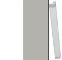 Alpine White Carcase with High Polish Soft Grey Front and Carcase Color Handle A368L