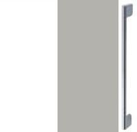 Alpine White Carcase with High Polish Soft Grey Front and Chrome Color Handle A368N