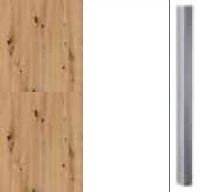 Artisan Oak Carcase and Alpine White Front with Chrome Color Handle A380K