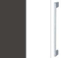 Graphite Carcase and Alpine White Front with Aluminium Color Handle A366M